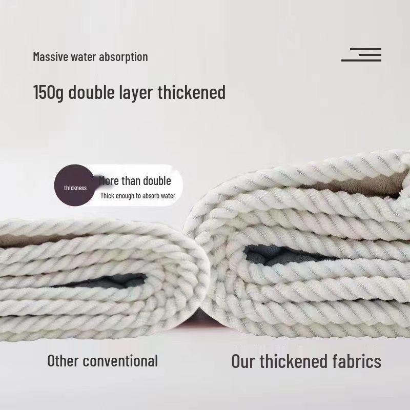 Double-Layer Absorbent Women's Quick-Dry Hair Wrap Towel - New Style Bath Cap
