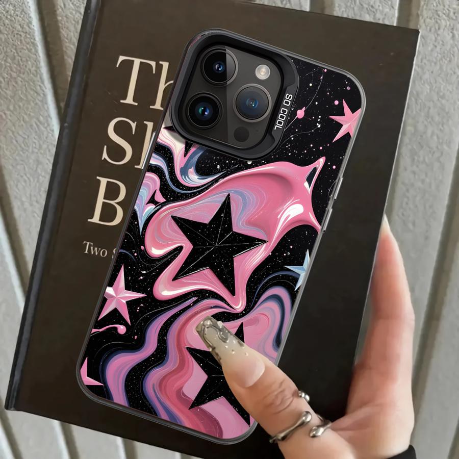 Star Pattern Art Case for iPhone 17 Pro Max XS 11 13 Pro 12 XR 15 Plus 16 Air 14 Back Phone Cover