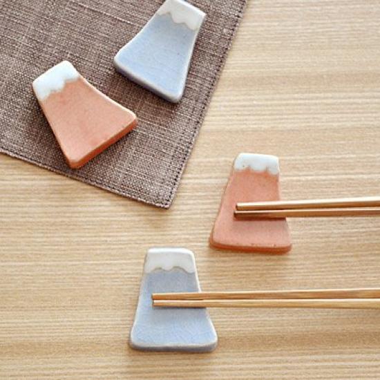 Tableware East Handcrafted Mount Fuji Chopstick Set of Cutlery Rests Rests, 4, Rests/Spoon (Blue)