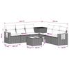 Sofa Set 8 Pieces Beige and Light Gray Poly Rattan and Steel