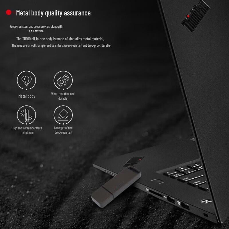 Lenovo Thinkplus TU100 USB 3.1 High-Speed Metal Flash Drive