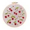 1set Cherry, Strawberry, Watermelon, and Orange Pattern Embroidery DIY Kit - Suitable for Beginners. Handmade Embroidery Fabric Material Set.