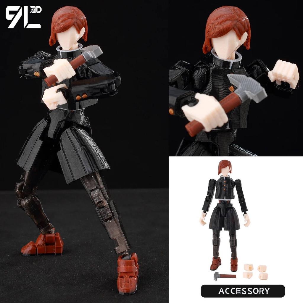 9L 3D Jujutsu Kaisen Figure Titan 13 Anime Gojo Black Outfit Model Lucky 13 Model Dummy 13 Anime Multi-Jointed Poseable Toys