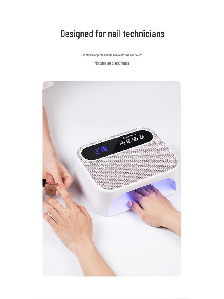 Lâmpada de Unha UV Sem Fio Recarregável para Secagem Rápida e Cura