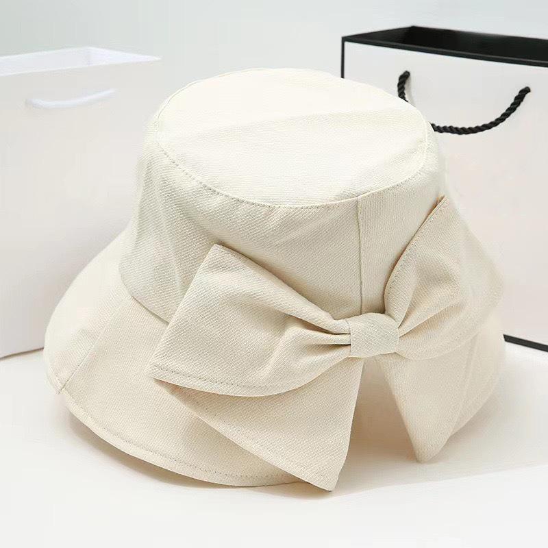 

Women s Wide Brim Hat, Summer Japanese Style Bucket Hat, Sun Protection, Bow Decor, Versatile Sun Hat белый