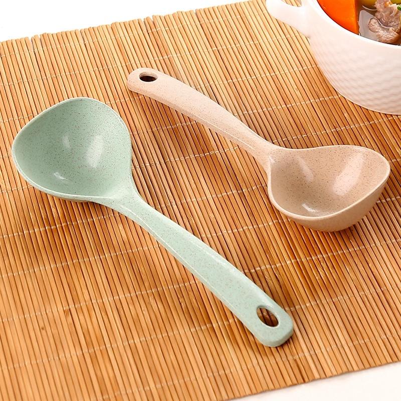 Vetecellulosa Vetehalm Stor sked Paddel Skopa Non-Stick slev Kökstillbehör