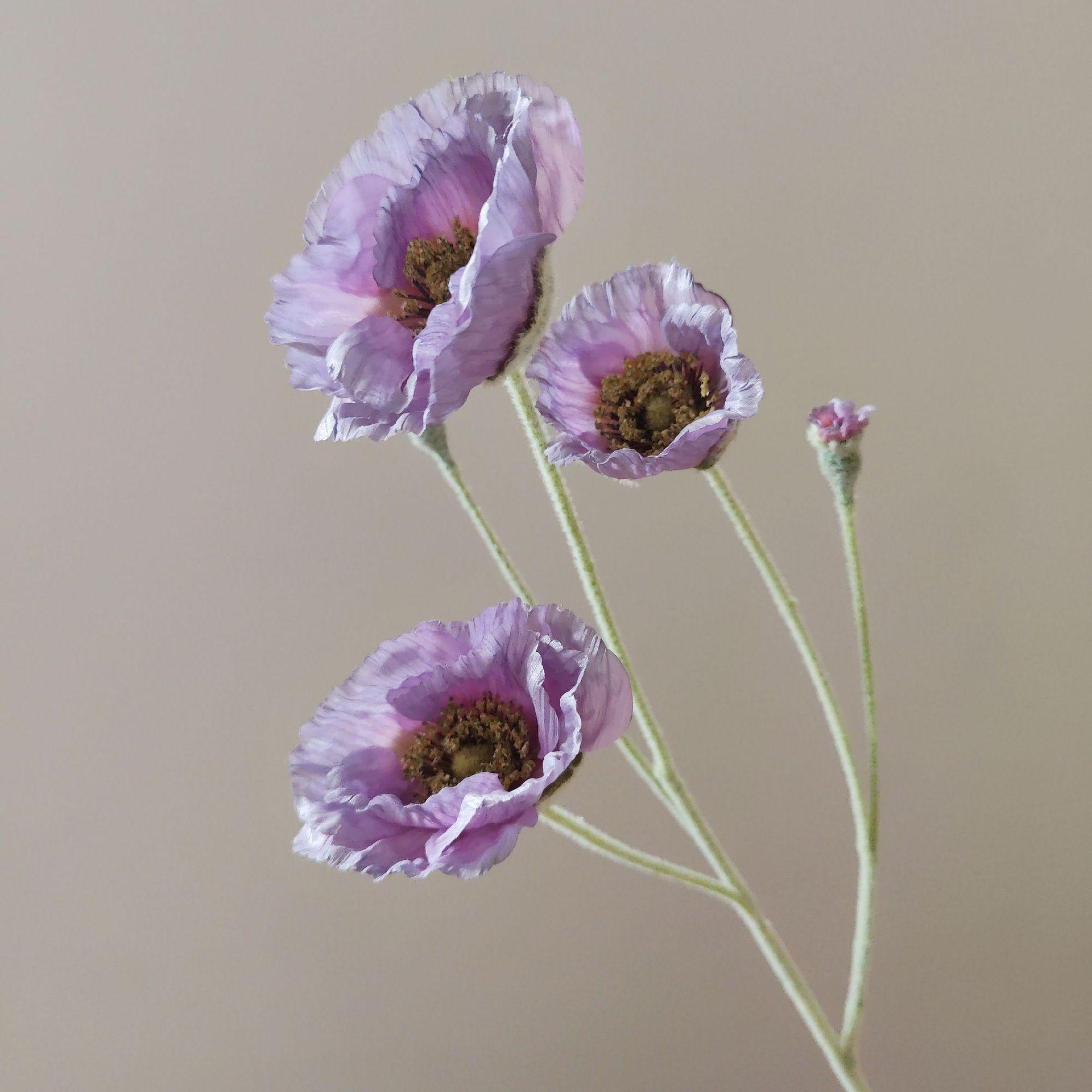 Элегантный многоголовый шелковый цветок мака-самосейки - 12 вариантов цвета