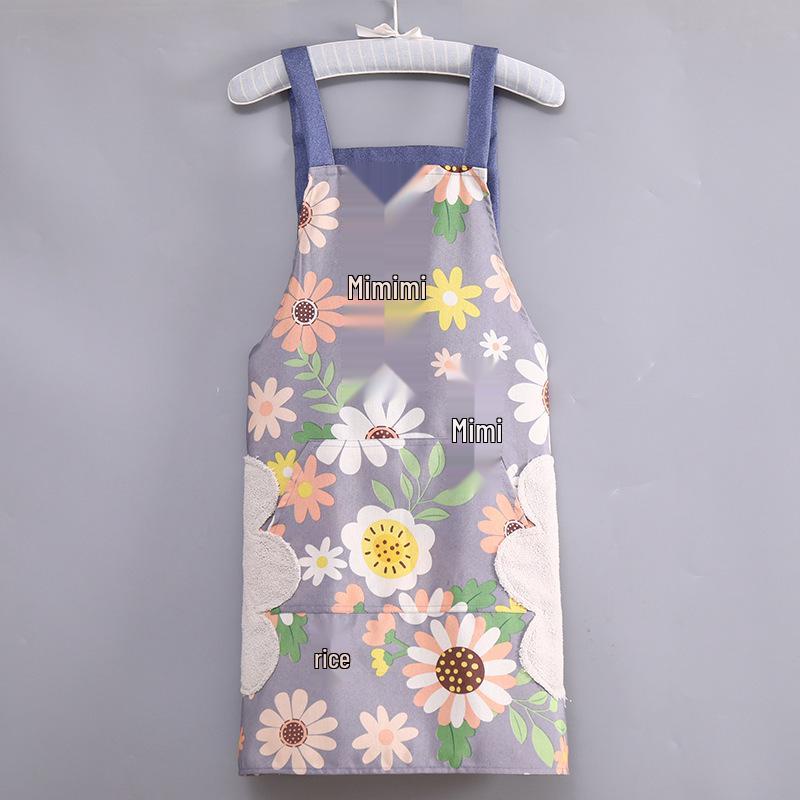 Breathable Bamboo Cotton Canvas Apron - Unisex, Oil-Proof & Wear-Resistant for Cooking and Work