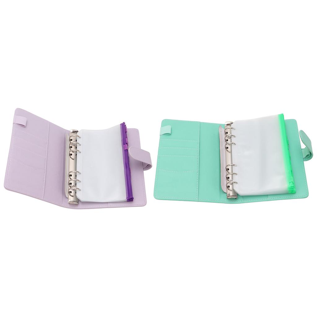  Planner A6 6 Holes PVC PU Leather Sufficient Capacity Loose Leaf Rings Soft Waterproof Portab