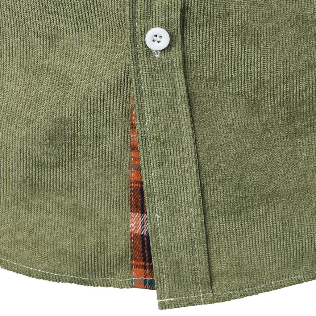 Men's Casual Outdoor Collared Corduroy Long-Sleeve Shirt