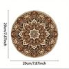 Vintage 7.8 Inch Metal Round Wall Sign Persian Turkish Style Iron Art Home Porch Decor Weather Resistant