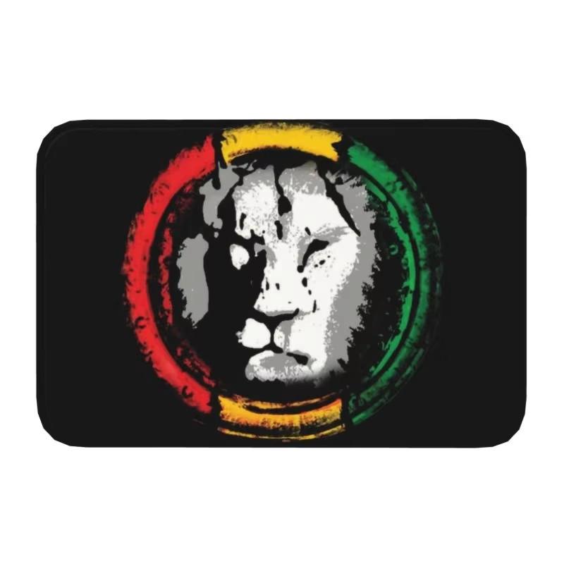 Löwe von Juda Rasta Jamaikanischer Reggae Fußmatte Matte Anti-Rutsch Rastafarian Kunst Badezimmer Küche Garten Teppich Teppich