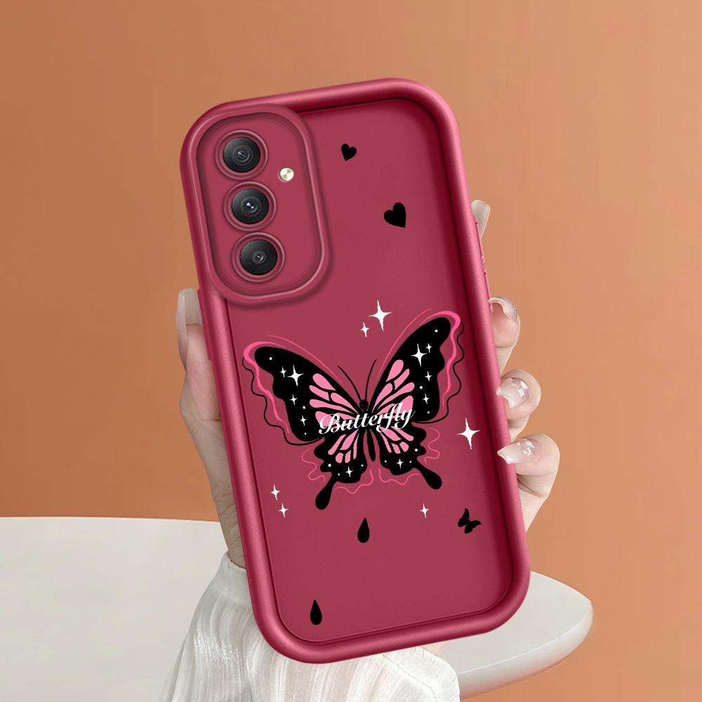 Soft Silicone Square Ladder Printing Pattern Phone Casing Full Cover Camera Shockproof Protection Rubber Case for Samsung