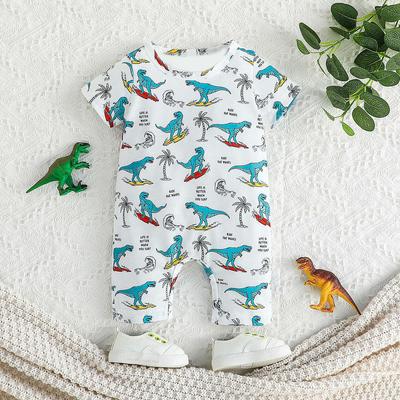 Newborn Jumpsuit Cartoon Dinosaurs Baby Rompers Baby Boy Soft Baby Clothes 3-24 Months