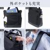Tote Bag Ryggsäck Axelväska Tum PC-förvaring 21L Stor kapacitet A4-förvaring 15 fickor Utan logotyp Pendling till skolan Affärsryggsäck Svart [Sanwa