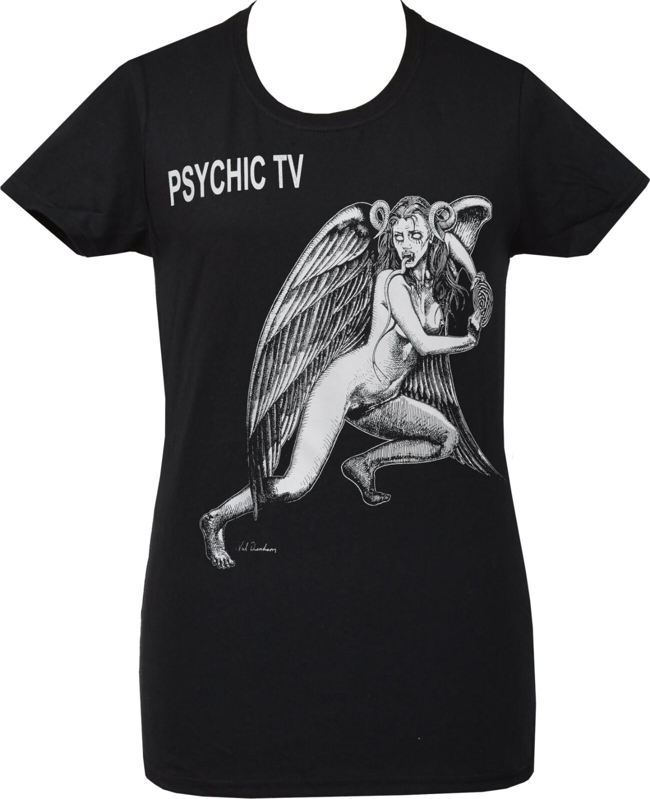 Psychic TV Women s T-Shirt Val Denham PTV Angel Demon Industrial Music S