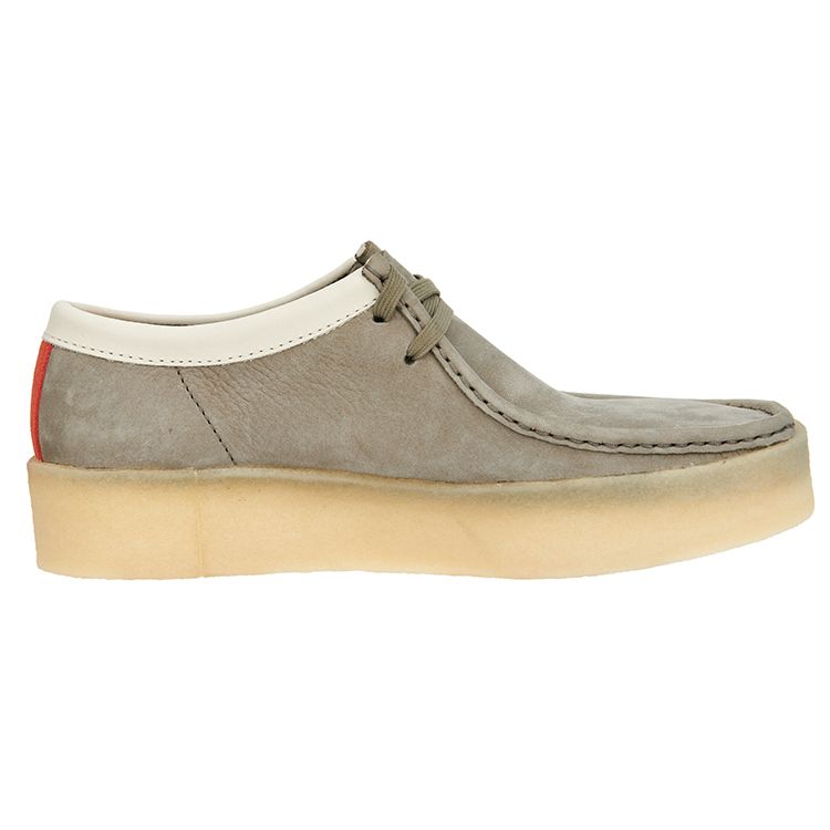 Clarks Wallabee Cup Leather Round Toe Lace-Up Casual Shoes Men sneakers Gray 261655387