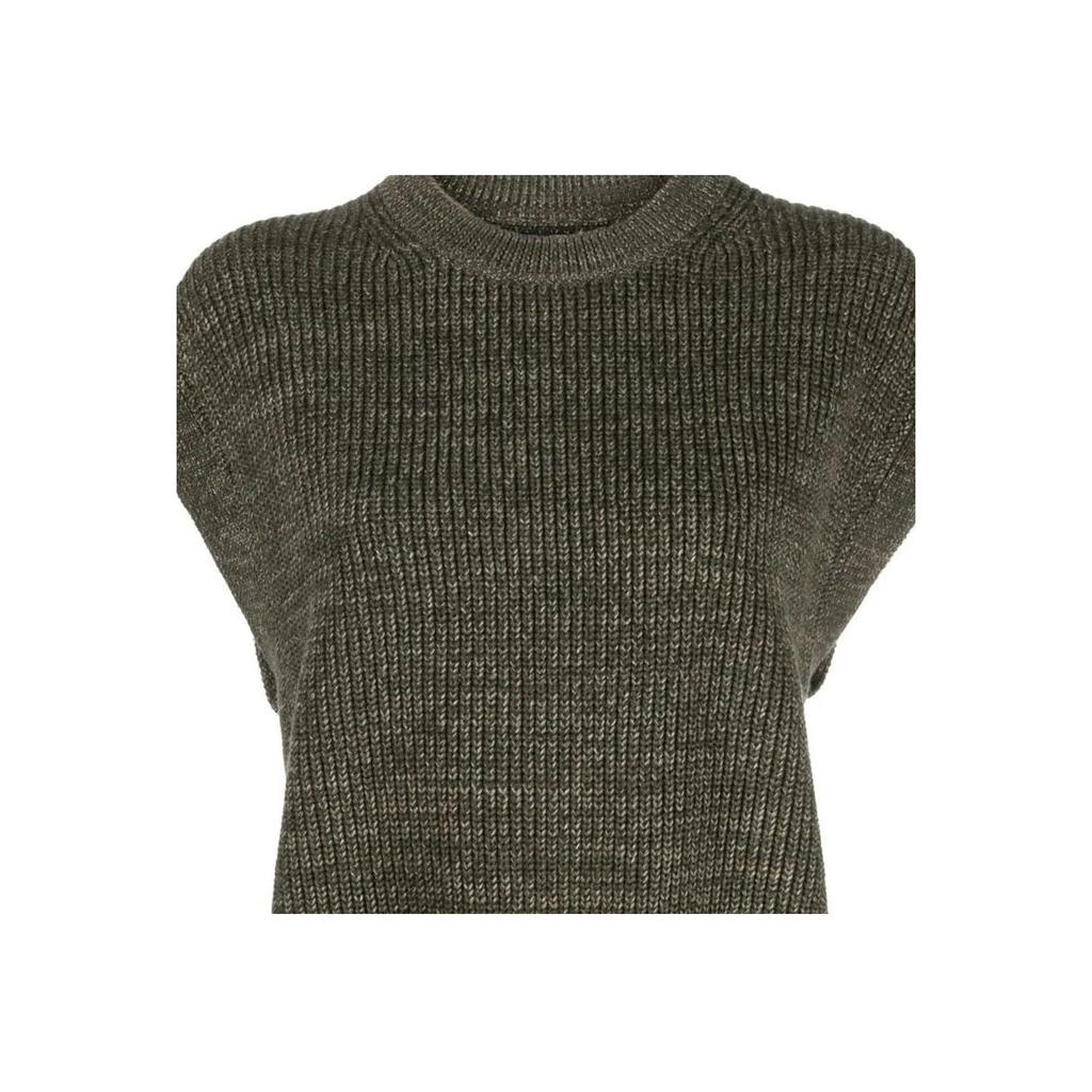 Polo Ralph Lauren SS22 Solid Color Round Neck Sleeveless Knit Top Women Tops Green 211856742-001