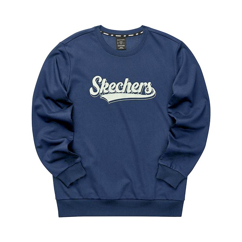 Skechers Colorful Casual Series Letter Fashion Comfortable Soft Skin-Friendly Versatile Fleece Sweatshirt Unisex sweatshirt FHL323U075-007D L