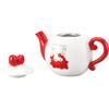 Sanrio Hello Kitty Edgy Teapot with Ribbon, White, Approx. 18 X 11 X 14 Cm, 500ml, SAN4798