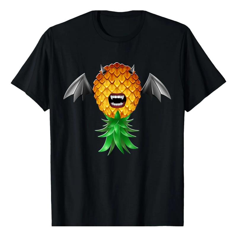 Camiseta Swinger Upside Down Pineapple Bat Wings Vampire S