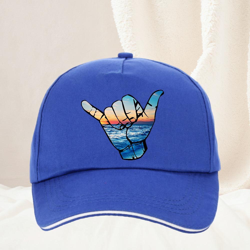 Beach Hanging Loose Surfing Hawaiian Anime Printing Baseball Cap Vintage Adjustable Dad Hat Funny Trucker Hat