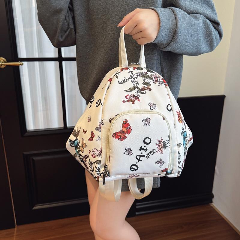 Casual Large-capacity Printed Bag Women's 2025 New One-pack Multi-purpose Backpack Commuter Shoulder Tote Bag