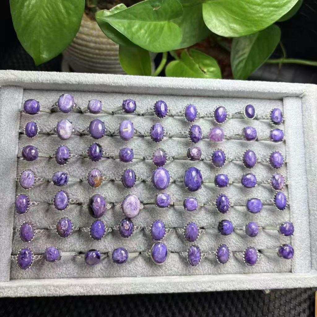 Eleganter Unisex Ring aus lila Drachenader-Achat mit einzigartigem Drachenmuster
