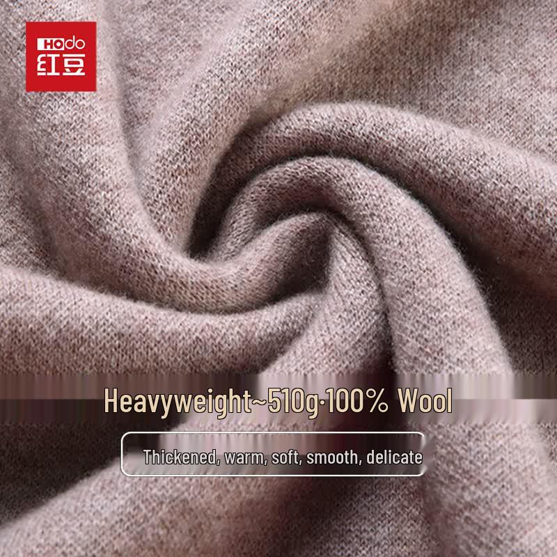 Herrenpullover 100% reine Wolle Dick Rundhalsausschnitt