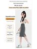 Elegant Gray High-End Midi Skirt: Women's Slim-Fit A-Line for Spring/Summer