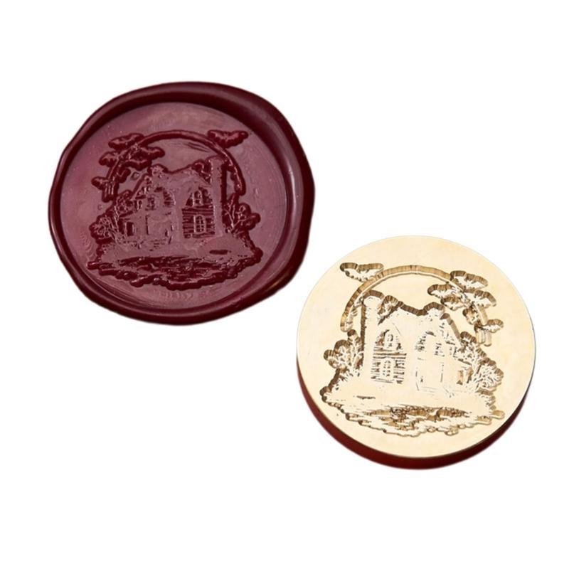 652F Witch Pumpkins Wax Seal Stamp Plant Sealing Wax Stamp for Cards Decoration