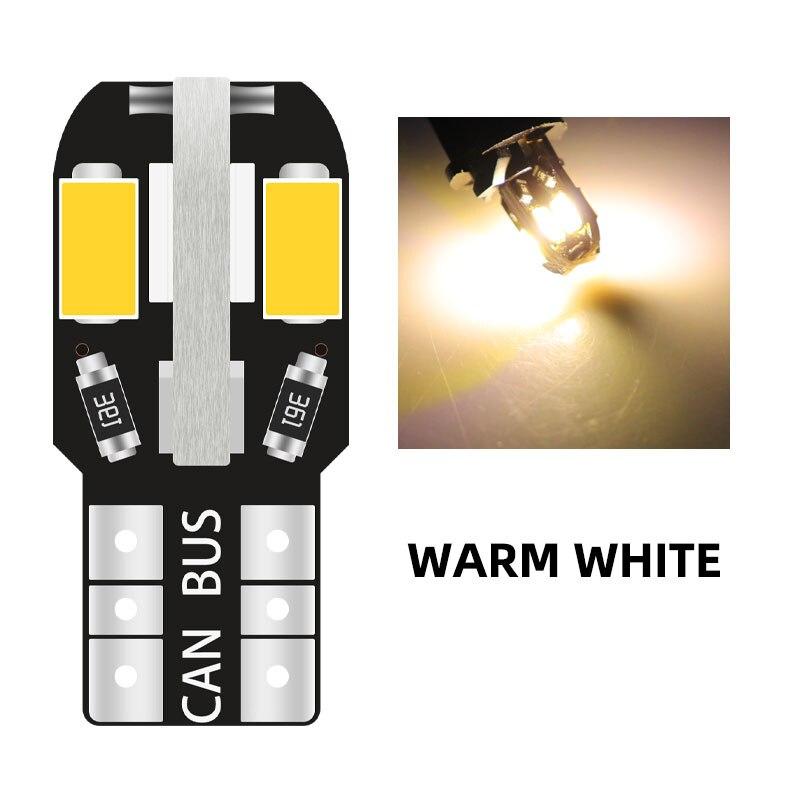 10PCS T10 Led W5W 5730 8SMD Car Interior Lights 168 194 LED Bulb For Car Lamps Car Side Bulbs Car License Plate Lamps