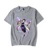 New Women's Fashion Funny Kochou Shinobu Print T Shirt Summer Unisex Loose Casual Plus Size Anime Graphic Tee Tops