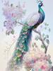 5D DIY Peacock Diamond Colored Animal Full Circle Square Diamond Embroidery Mosaic Cross Embroidery Set Home Decoration Gift