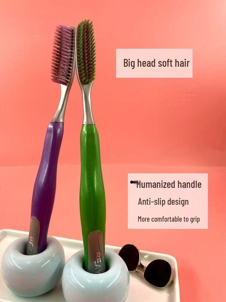 Deluxe Soft Bristle Toothbrush with Large Brush Head - High-Density Family Set