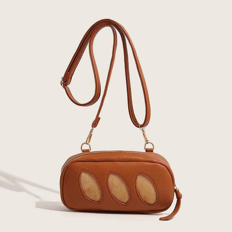 

JIAERDI Brown Messenger Bag Purse Women High Street Bread Design Casual Crossbody Bags Female Storage Cartoon Phone Bag 2025 21x10x4cm коричневый
