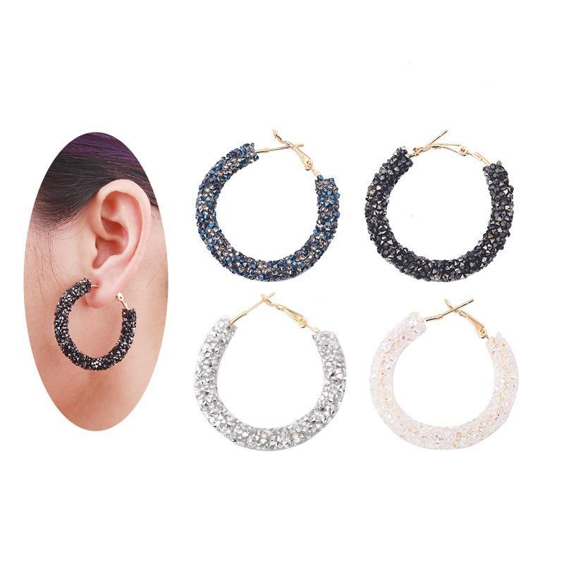 Buy Women's Fashion Girls a Pair of Hook Stud Earrings Diamond