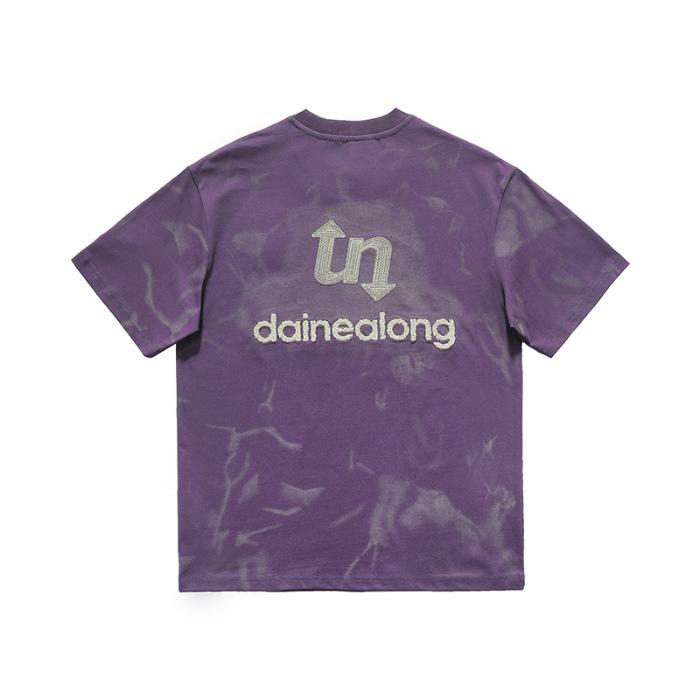 Tie-dyed Short-sleeved T-shirt for Summer New Heavyweight Teenager Loose Half-sleeved T-shirt