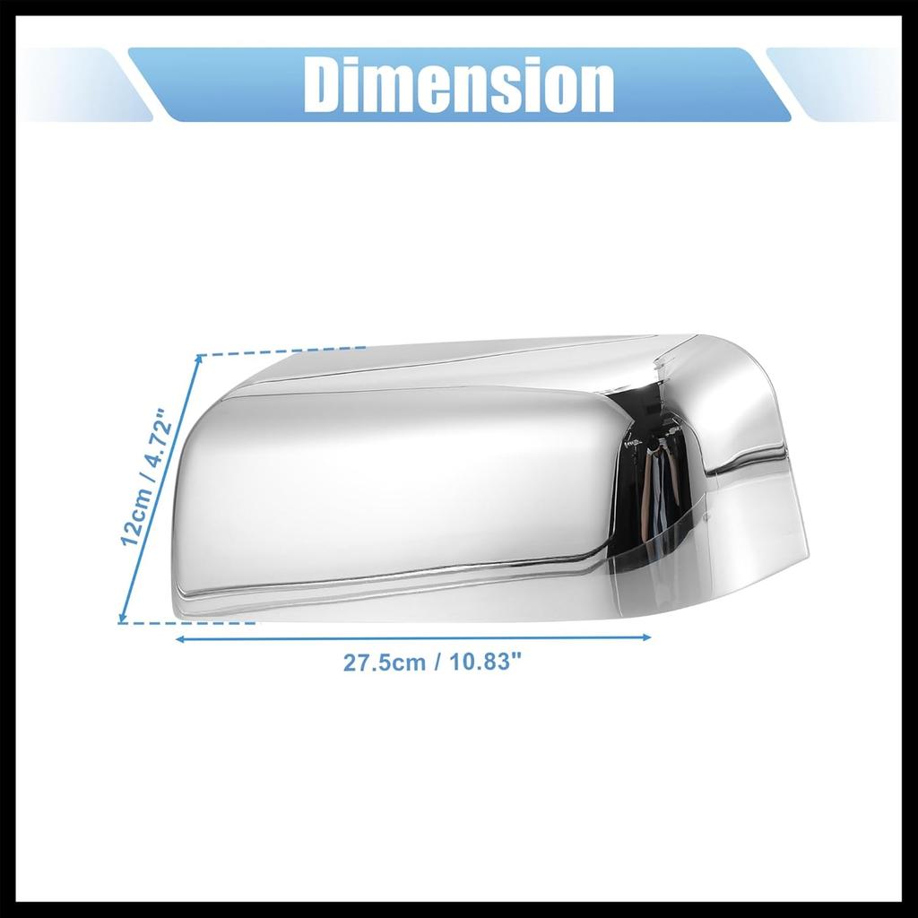 Pair Car Exterior Chrome Plated Power Top Half Mirror Cover Cap for Ford F-150 FX4 XLT 2004-2008 Durable Material