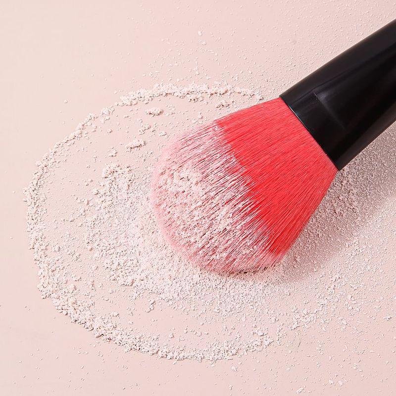 REGENBOOG - Black Wooden Handle Red Bristled Powder Brush
