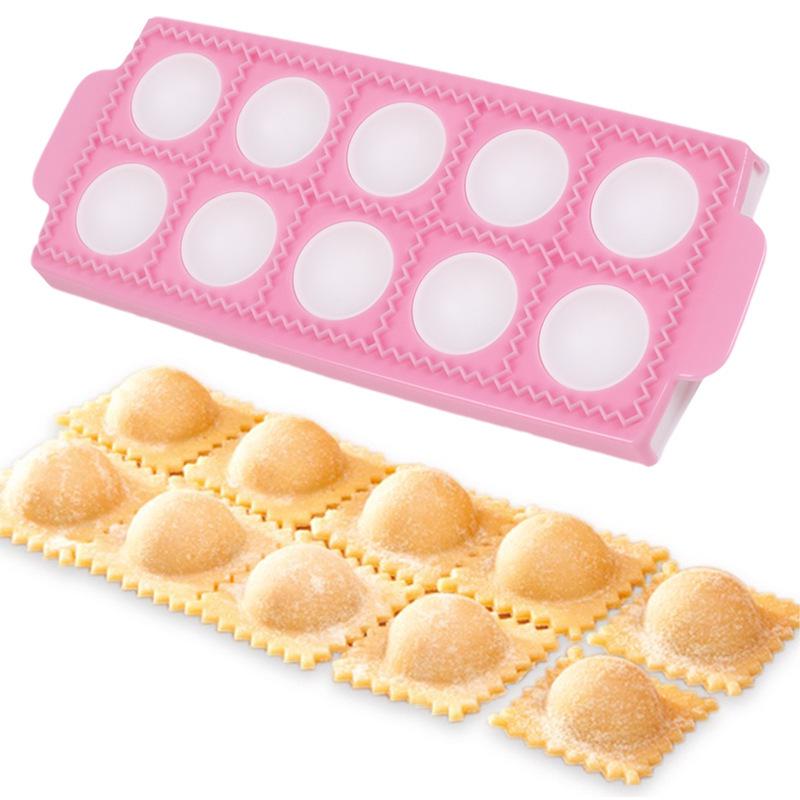 10-Piece Square & Round Mold Set for Ravioli, Chocolate, and Fondant Cake Decoration