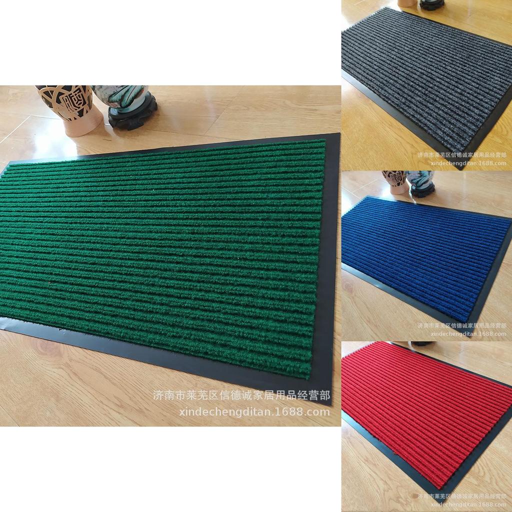 Modern Simple Patterned Corrugated Doormat With Absorbent Fibers For Indoor And Outdoor Use