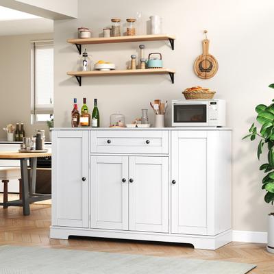 Multifunctional Kitchen Buffet, 138cm Sideboard with Drawer, Shelf Doors And Adjustable Shelves, Modern Design with Anti-Tip Protection, Ideal for