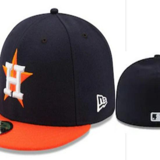 Houston Astros Sun Protection Closed-face Baseball Cap - Fully Sealed Embroidered Hat