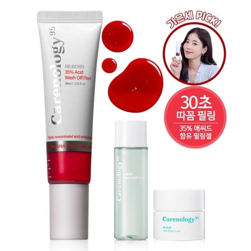 

[CARENOLOGY95] Ribbon 35% Acid Wash-Off Peel 30ml / 30-Second Stinging Peeling Gel