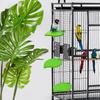 Parrot Stand Toy Bird Leaf Shape Stand Tray Cage Perch Leaf Shaped Interactive Play Gym Toy Tray Bird Cage Accessories