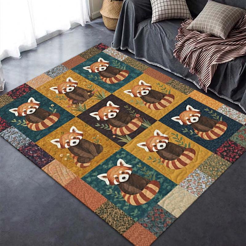2025 Neuer Retro Patchwork Tier Teppich für Wohnzimmer Schlafzimmer Zuhause Sofa Dekoration, Kinderspiel Rutschfeste Fußmatte06
