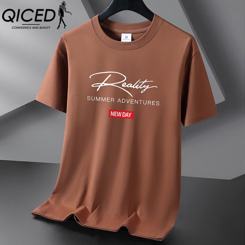 

QICED 13 Кольори Чоловіча Мода Повсякденні Топи та Футболки XXXL кавовий