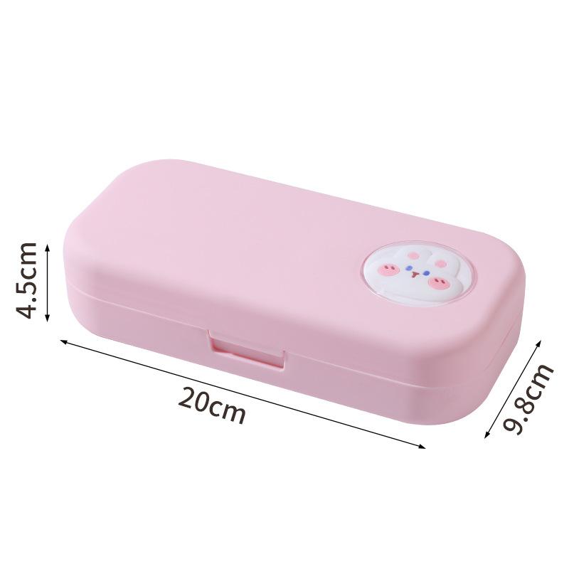 

Двухслойный мультяшный 3D пластиковый пенал, Жесткий пенал для школьных принадлежностей для девочек, мальчиков, детей, , Милый органайзер для хранения художественных принадлежностей, 1 шт. розовый