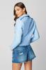 Womens Leather Jacket Stylish Blue Biker Pure Sheepskin Leather Handmade Casual